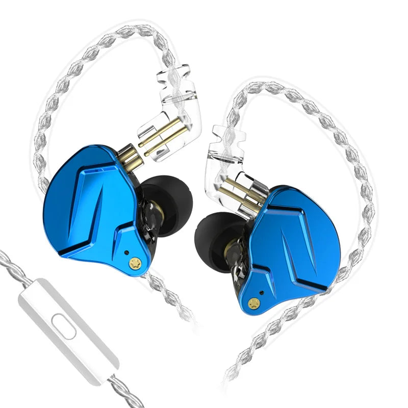 KZ ZSN Pro X Metal Bass Earphones 1BA+1DD Hybrid Technology HIFI In Ear Monitor Earphone Earbuds Sport Noise Cancelling Headset