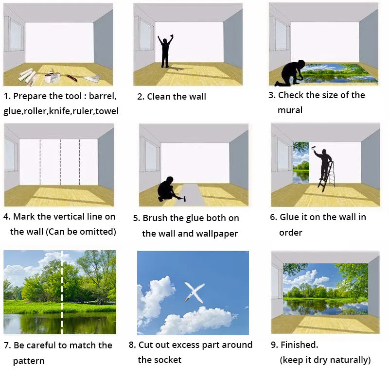 Custom Mural Wallpaper Cartoon Children's Room Kindergarten Cosmic Starry Sky Interior Background Wall Painting 3D Papel Tapiz