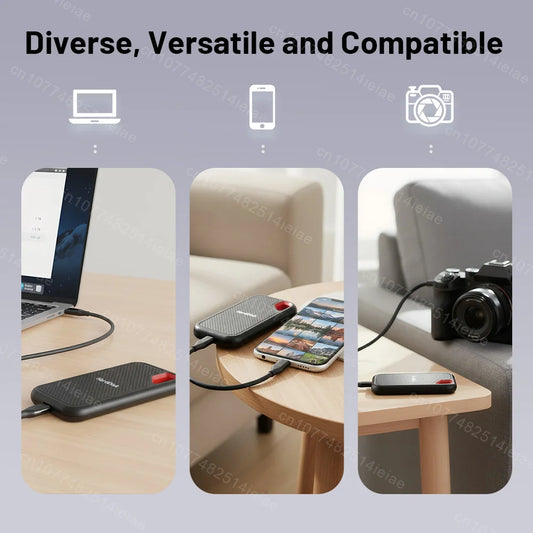 External hard drive, 1TB portable SSD, 2TB original solid-state drive, USB 3.2/Type-C high-speed storage hard drive, suitable fo