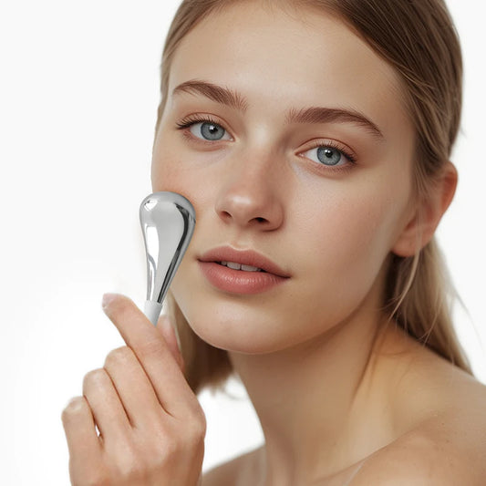 Ice Globes for Face Eyes Stainless Steel Cryo Sticks for Beauty Routines Facial Cold Roller Cooling Globes for Puffiness Wrinkle