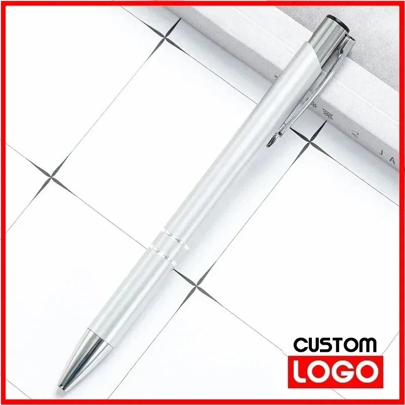 50pcs/lot Hot Sell Custom Ballpoint Pen Metal Pen Support Custom Logo Advertising Wholesale Personalized Pen Gift Engraved Name