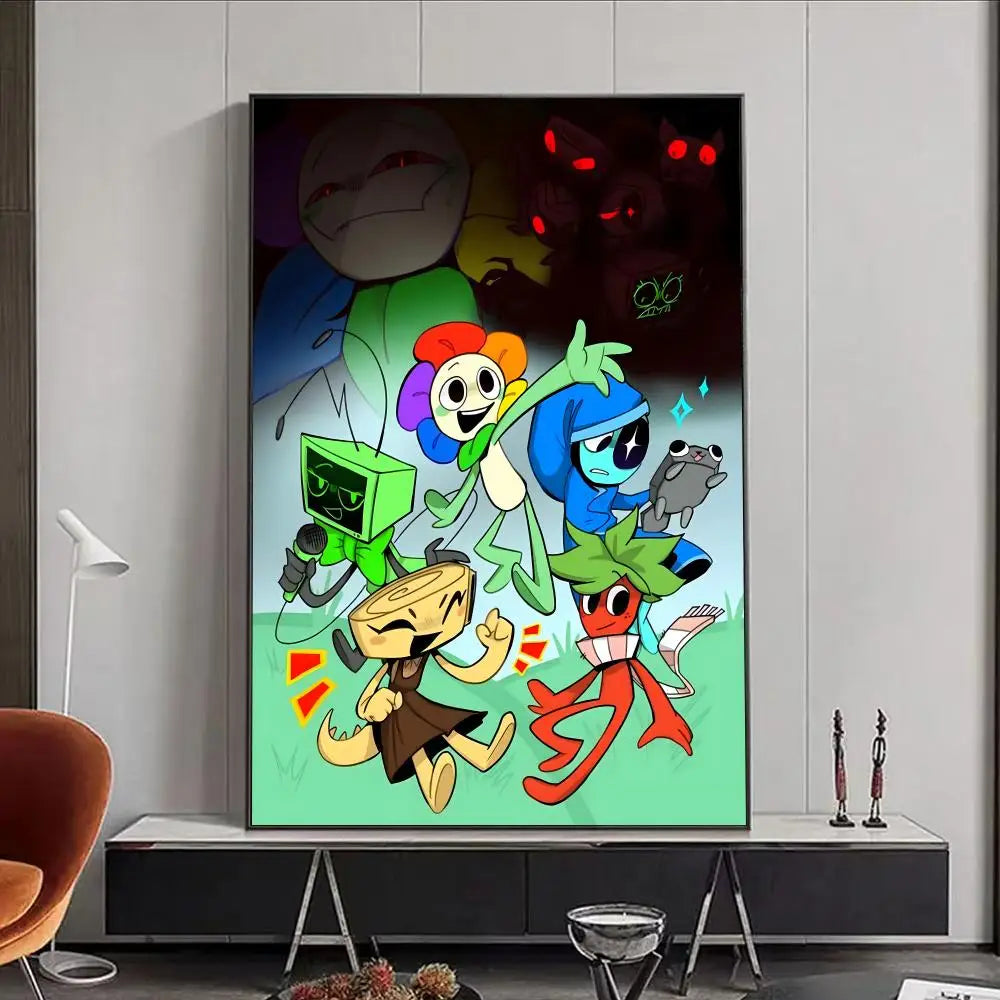 Game D-Dandys World Poster Premium Aesthetic Waterproof Wall Art Sticker for Living Room Or Home Decoration HD Prints Gift
