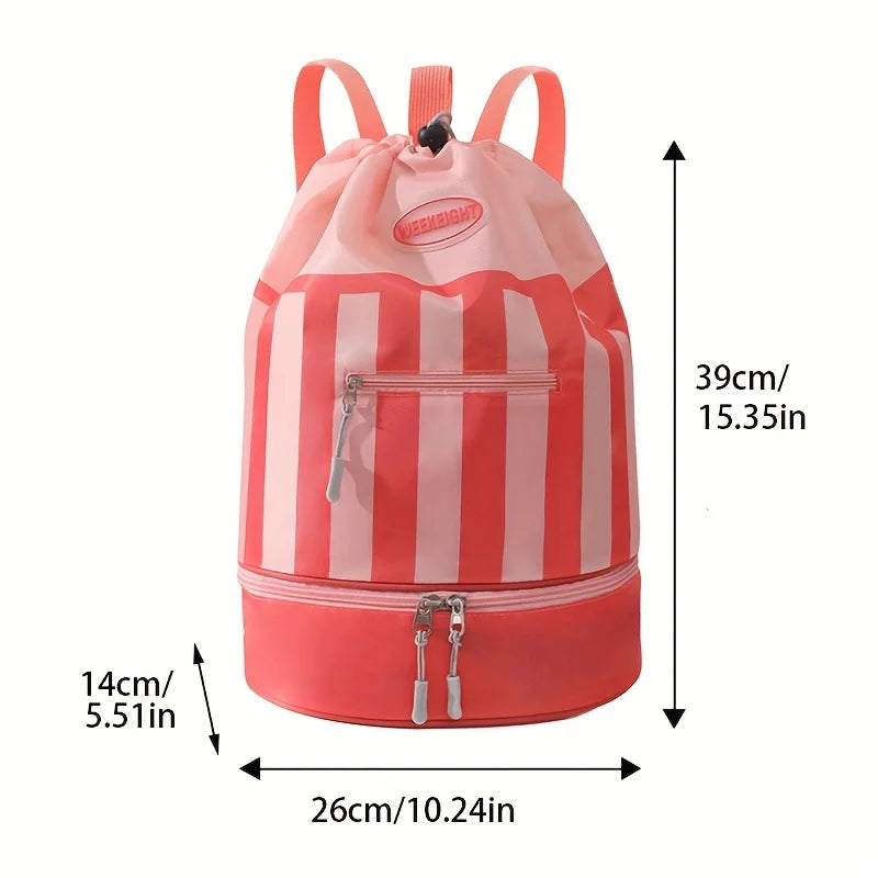 Children's Swimming Backpack, Swimming Bag, Portable Beach Backpack, Outdoor Travel Toiletries Storage