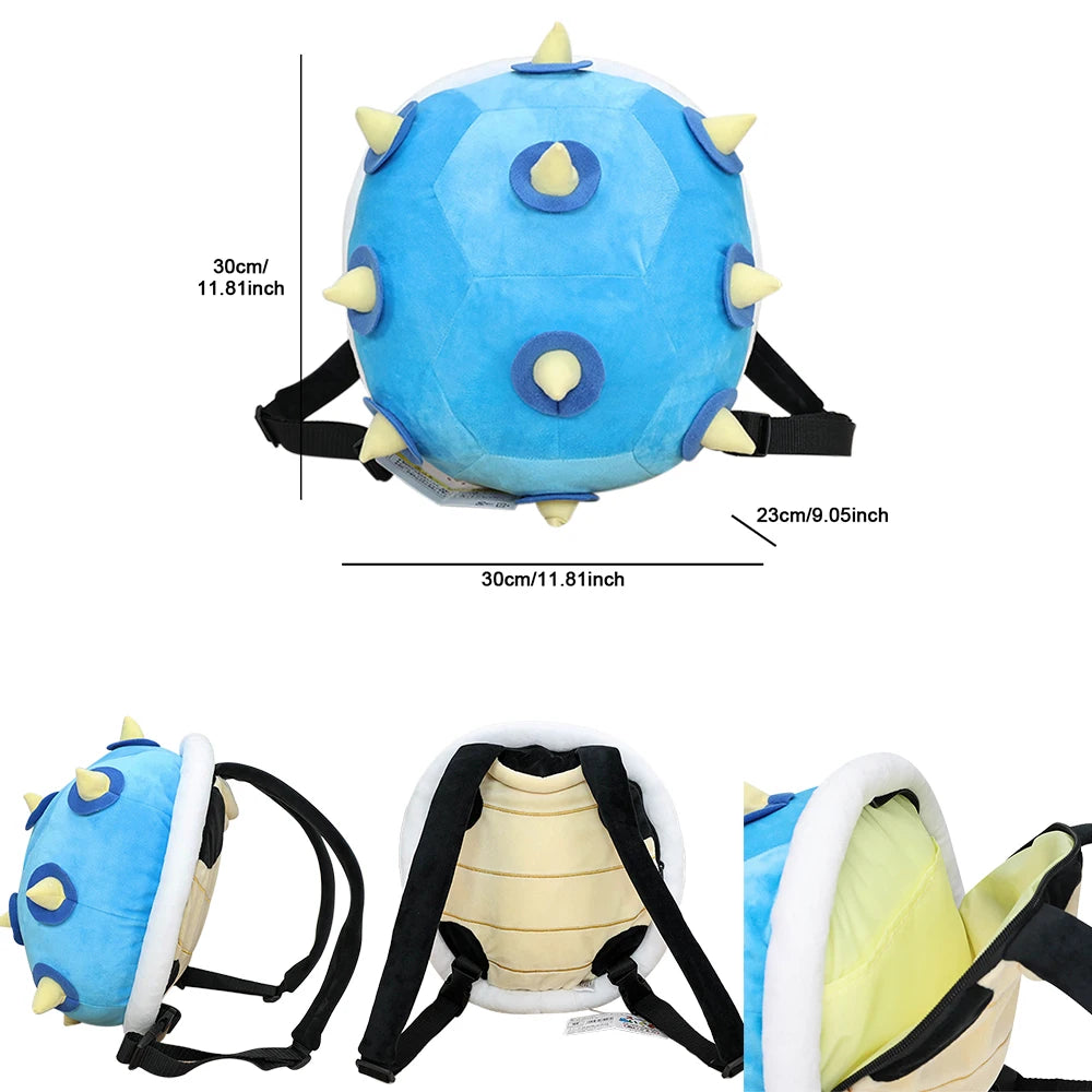 9 Styles Super Mario Plush Backpack Koopa Troopa Bowser Lemmy Yoshi Turtle Shell Stuffed Plushie Toys Cartoon Peluche Dolls Bag