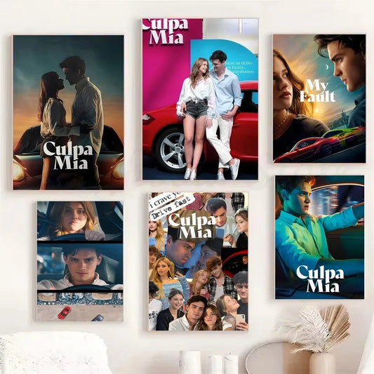 My Fault Culpa Mia 2023 Movie Poster Self-adhesive Art Waterproof Paper Sticker Coffee House Bar Room Wall Decor