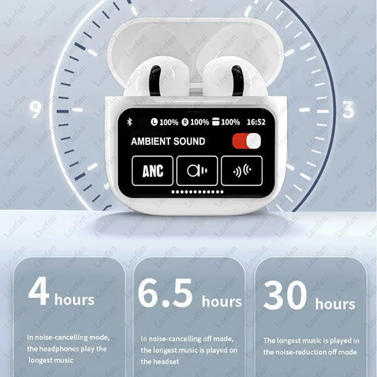 TWS Wireless Earbuds A11 Pro Touch Control LCD Screen Earphone with ENC Noise Cancelling Super Bass Premium Sound Long Battery