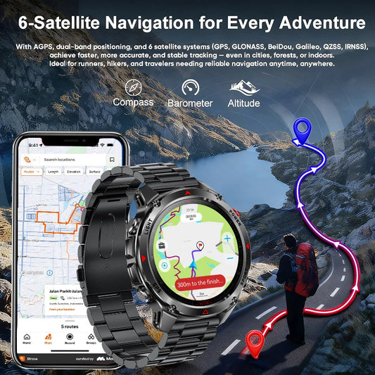 Forerunner 570 GPS Smart Watch 3ATM Waterproof AMOLED Screen MULTI-BAND GNSS Compass Altimeter Flashlight Sports Smartwatch Men
