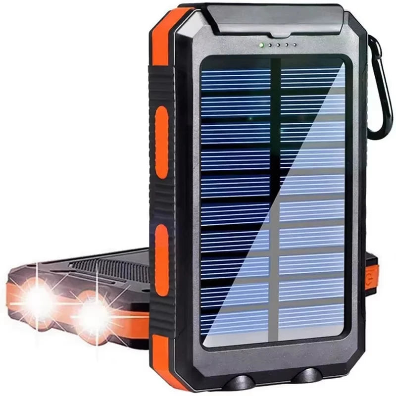 Gaiaray Dual USB Travel Large Capacity LED Lighting 30000mAh Solar Power Bank Camping Spare Power Outdoor Waterproof Power Bank