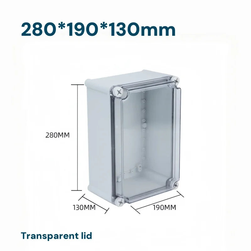 Transparent Waterproof Outdoor Enclosure Plastic Box Electronic Project Case Instrument Electrical Box IP68 Junction Box Housing