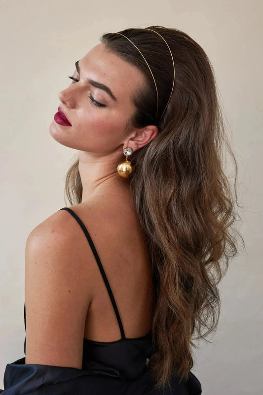 Double Metal Smooth Four Seasons Thin Strip Overlay Minimalist Female Headband