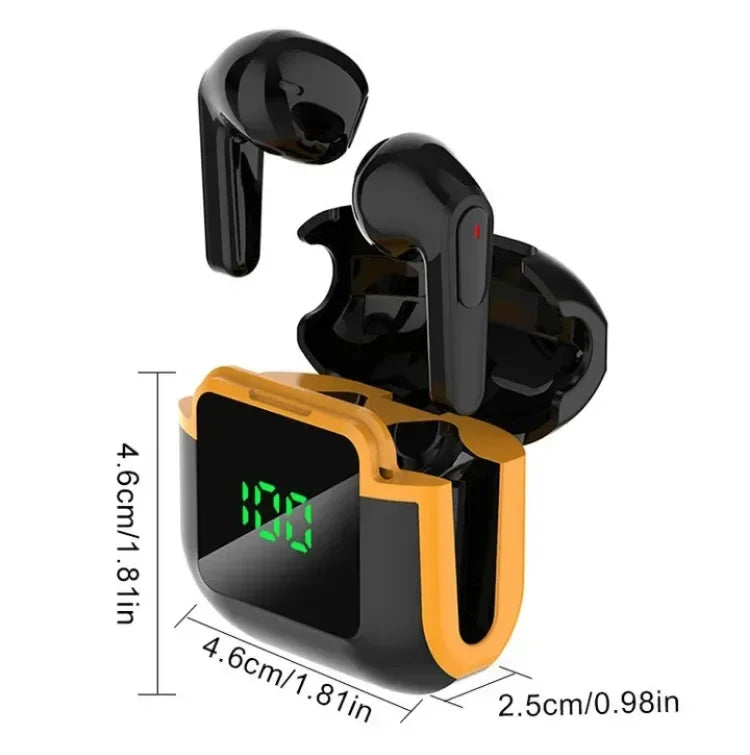 PRO90 Bluetooth 5.3 Headphones TWS Wireless Earphones with LED Display Stereo Headset Touch Control Earbuds Noise Reduction