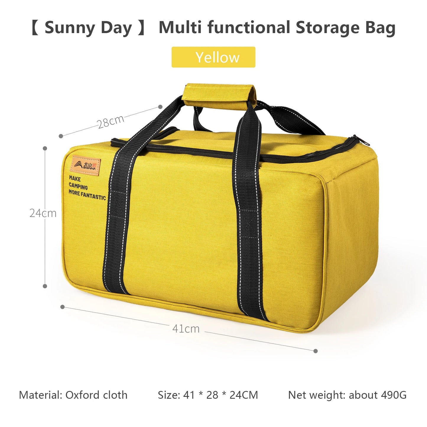 BISINNA Outdoor Camping Bag 26L Folding Gas Tank Storage Bag Picnic Cookwre Container Camp Supplies Adjustable Partition