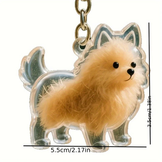 Dog Hair Storage Cute Pendant Keychain Bag Pendant Couple Car Key Chains Souvenir Collection Gift Pet Hair Memorial Pet Lovers
