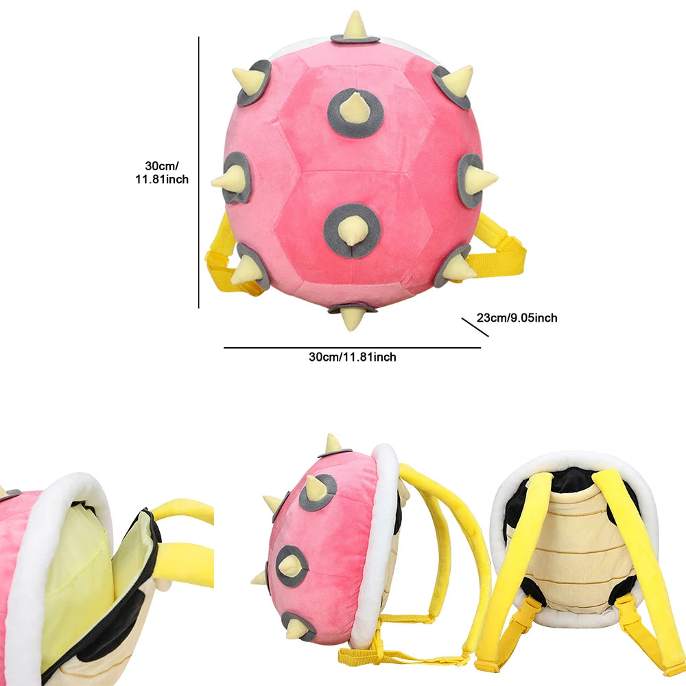 9 Styles Super Mario Plush Backpack Koopa Troopa Bowser Lemmy Yoshi Turtle Shell Stuffed Plushie Toys Cartoon Peluche Dolls Bag
