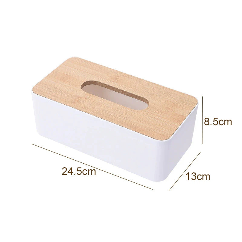 Kitchen Tissue Box Plastic Detachable Rectangle Minimally Designed Paper Box for Household Dining Table Living Room Bathroom TMZ