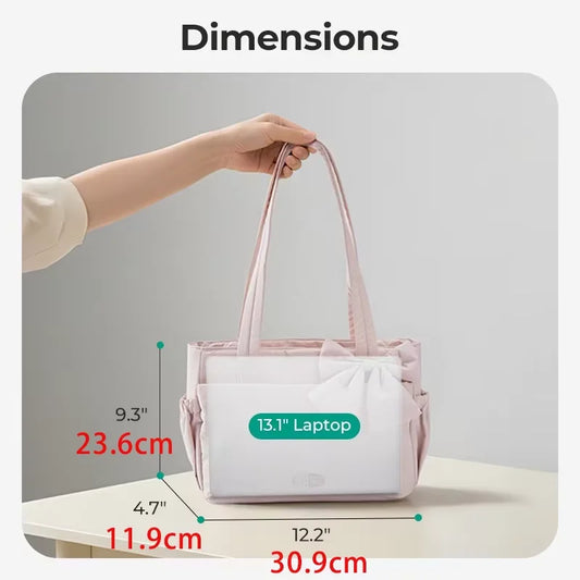 BAGSMART Tote Bag University Padded Shoulder Bag for Women Large Capacity Travel Handbag Daily Commute Women's Bag