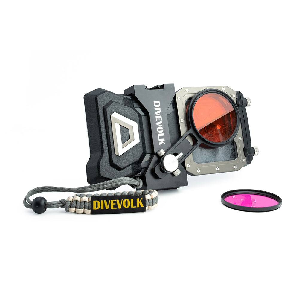 DIVEVOLK SeaTouch 4 MAX Plus Expansion Clamp and Diving Filter Kit  for IPhone and Android Smartphone