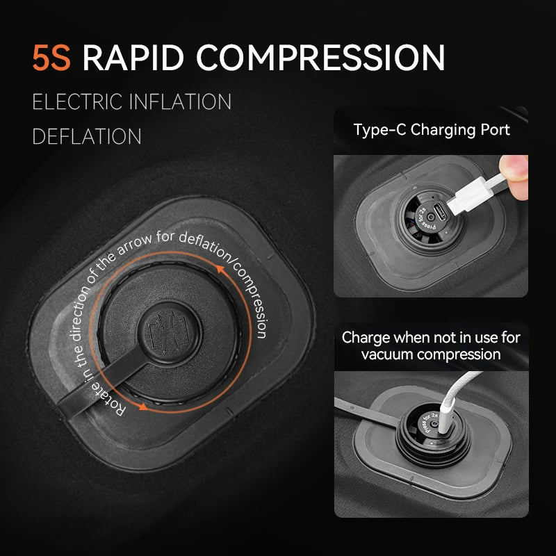 ReeYee Automatic Vacuum Storage Bags for Clothes, Travel Space Saver Bag for Down Jackets & Waterproof Clothing, Sealed Compress