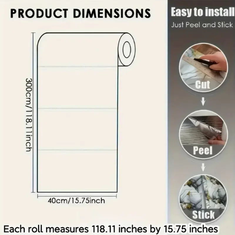 Imitation tile self-adhesive marble waterproof PVC wall stickers for living room kitchen bedroom decoration stickers