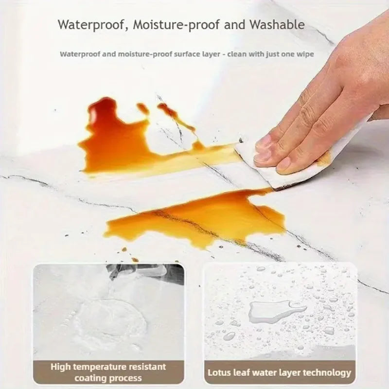 Imitation tile self-adhesive marble waterproof PVC wall stickers for living room kitchen bedroom decoration stickers