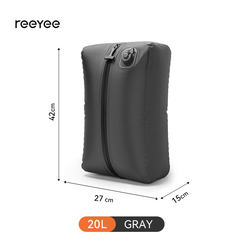 ReeYee Automatic Vacuum Storage Bags for Clothes, Travel Space Saver Bag for Down Jackets & Waterproof Clothing, Sealed Compress