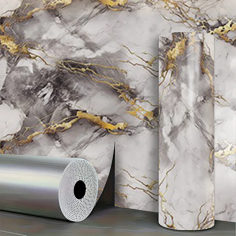 Imitation tile self-adhesive marble waterproof PVC wall stickers for living room kitchen bedroom decoration stickers