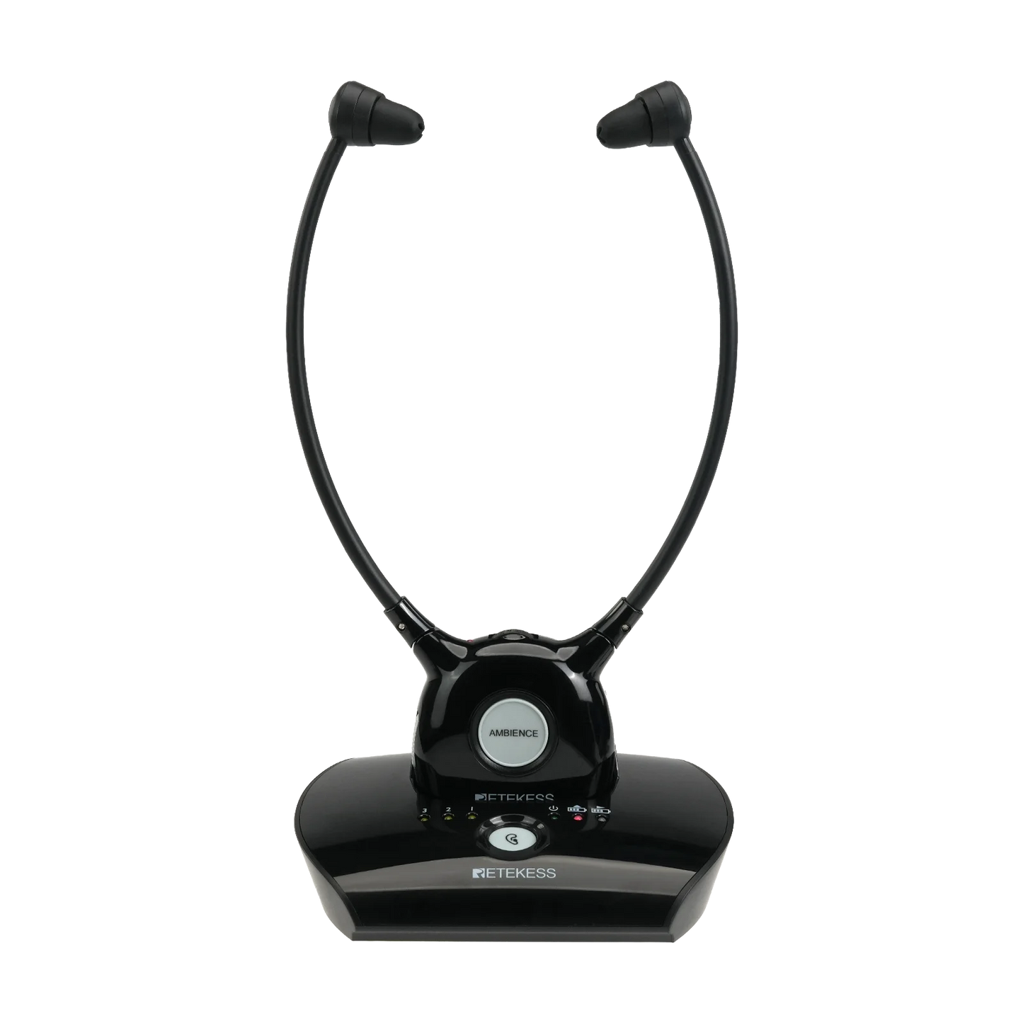 Retekess TA008 TV Hearing Aid Headphone Wireless TV Headset System 2.4GHz Wireless Headphone for Seniors 3 Tones Dual Batteries