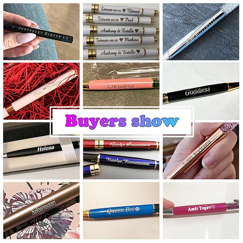50pcs/lot Hot Sell Custom Ballpoint Pen Metal Pen Support Custom Logo Advertising Wholesale Personalized Pen Gift Engraved Name