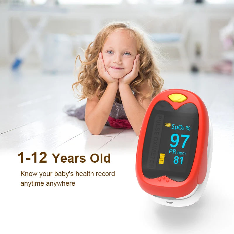 Adult & Child Finger Clip Pulse Child Oximeter Household Finger Clip Pulse Oximeter Oxygen Saturation Detector Oxygen Meter CE