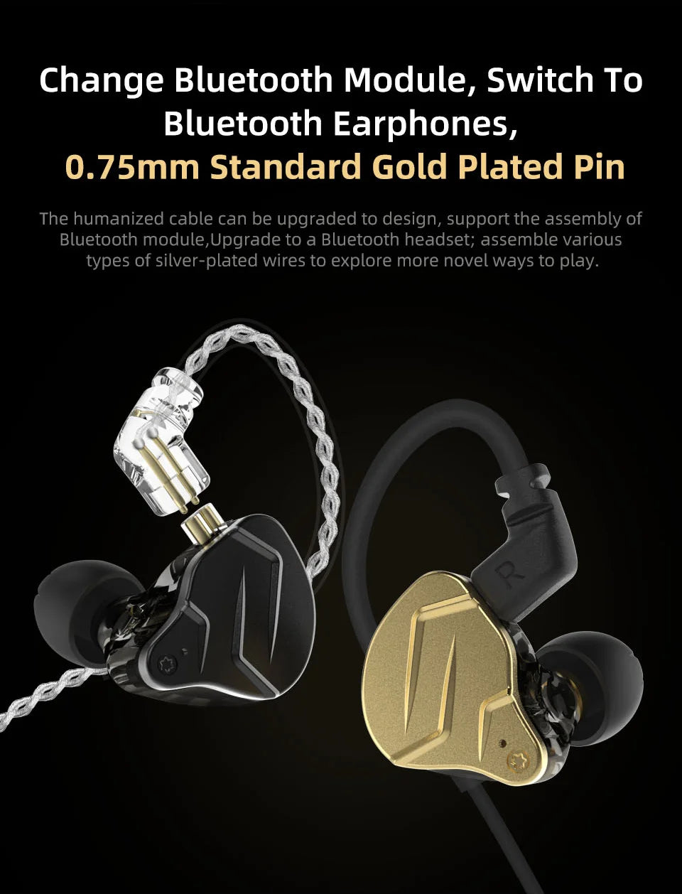 KZ ZSN Pro X Metal Bass Earphones 1BA+1DD Hybrid Technology HIFI In Ear Monitor Earphone Earbuds Sport Noise Cancelling Headset