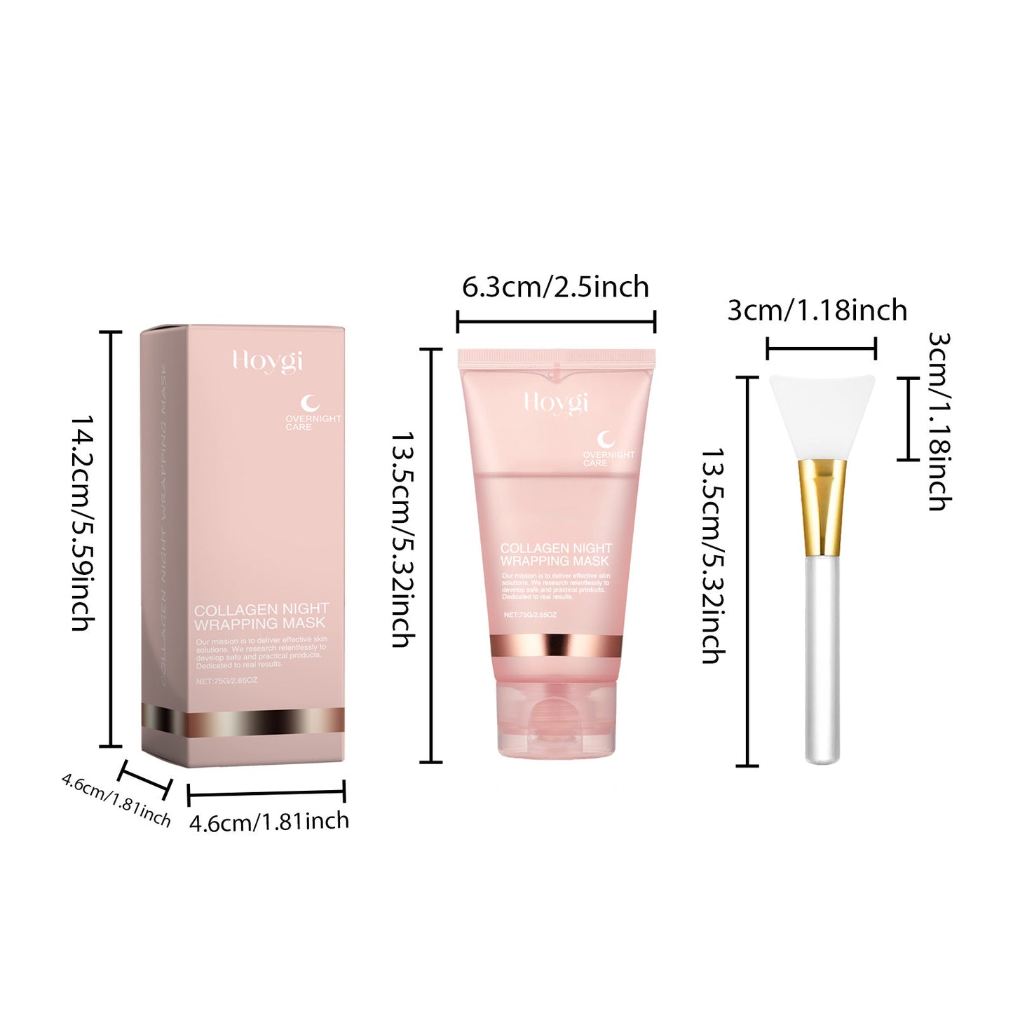 Collagen Overnight Wrapping Peel Off Facial Mask Set Korean Collagen Night Wrapping Mask Deeply Hydrates Night Care Mask Cream