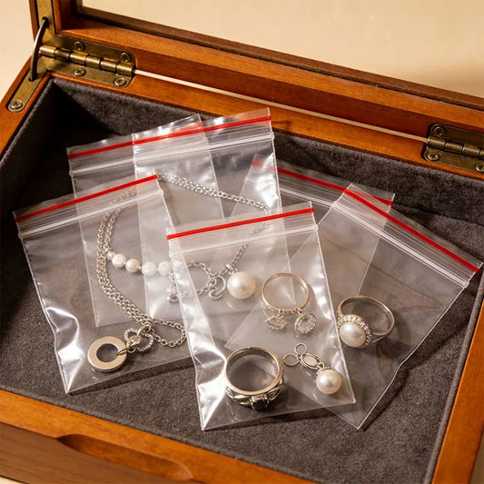 Wholesale Plastic Transparent Ziplock Bags Clear Resealable Waterproof Food Storage Bags Small Jewelry Zip Seal Packaging Bags