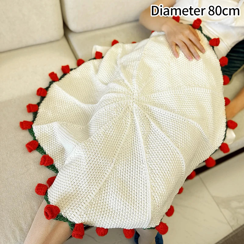 Rose Bouquet Blanket Hand Made Bouquet Nap Blankets Sofa Cover Finished Bouquet Blanket Couple Gift Home Supplies Manta de rosas