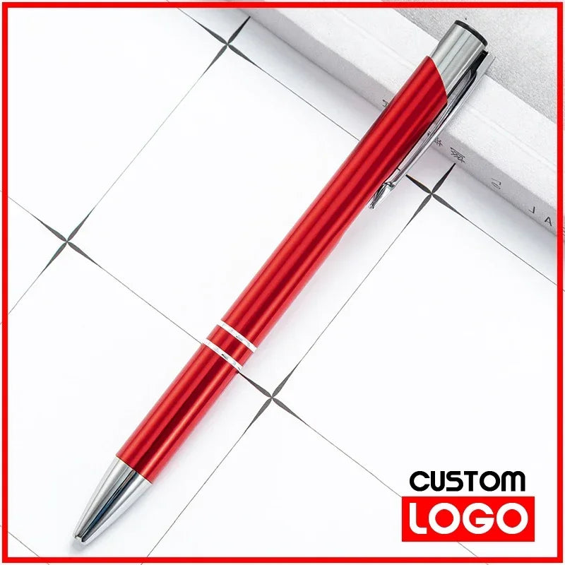 50pcs/lot Hot Sell Custom Ballpoint Pen Metal Pen Support Custom Logo Advertising Wholesale Personalized Pen Gift Engraved Name
