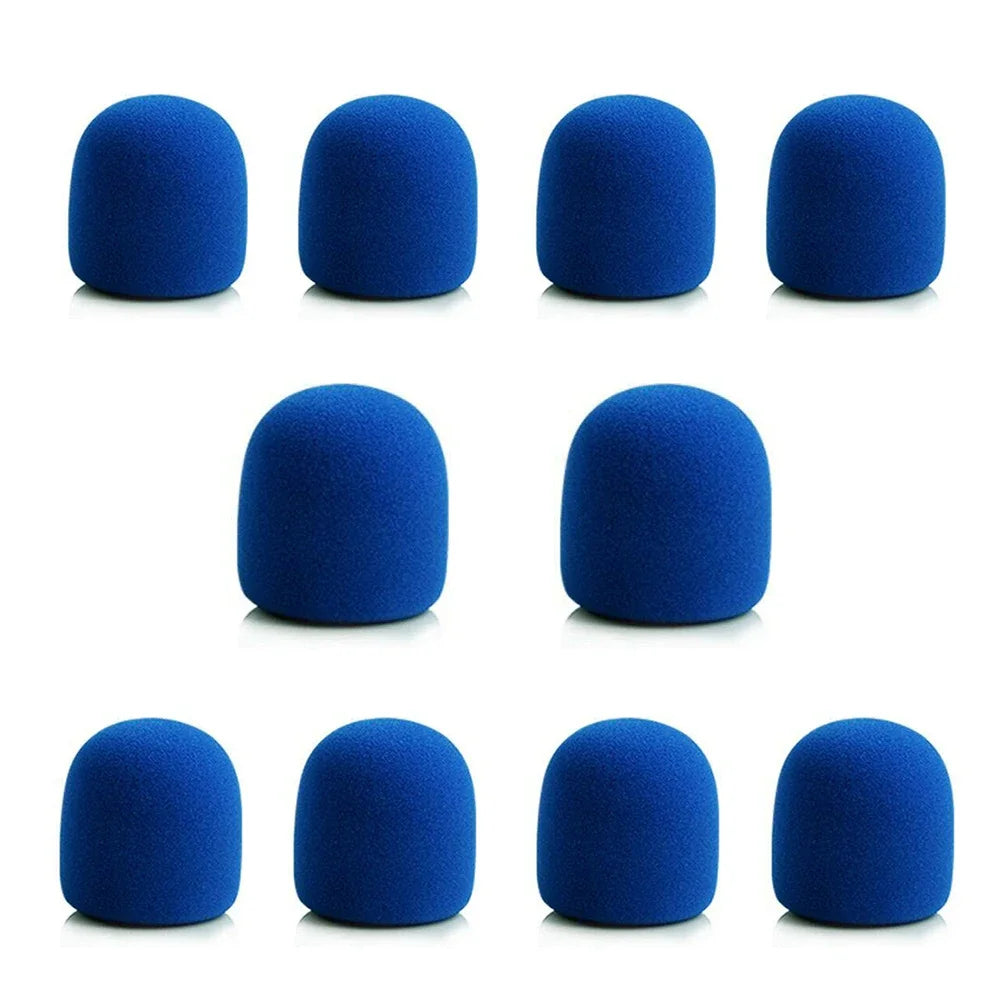10Pcs Black Mic Protector Replacement KTV DJ Microphone Foam Covers Windscreen Windshield Sponge Covers Microphone Cover