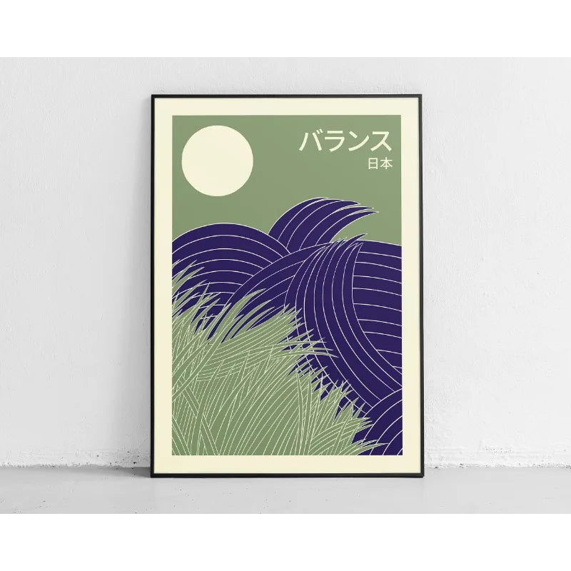 Japanese Contemporary Tokyo Artworks Poster Big Sunrise Waves Mount Fuji Monster Canvas Painting Wall Art Living Room Home Decor