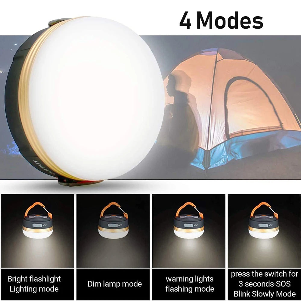 10W High Power Camping Lantern Tents Lamp 1200mah USB Rechargeable Portable Camping Lights Outdoor Hiking Night Hanging Lamp