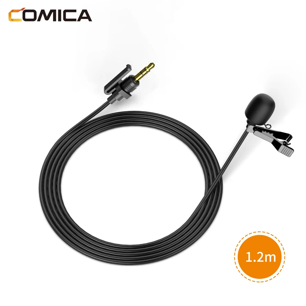 Comica CVM-SM-O1 Lavalier Microphone For Wireless Microphone Omni-directional Wired Lapel Microphone With Locking Buckle