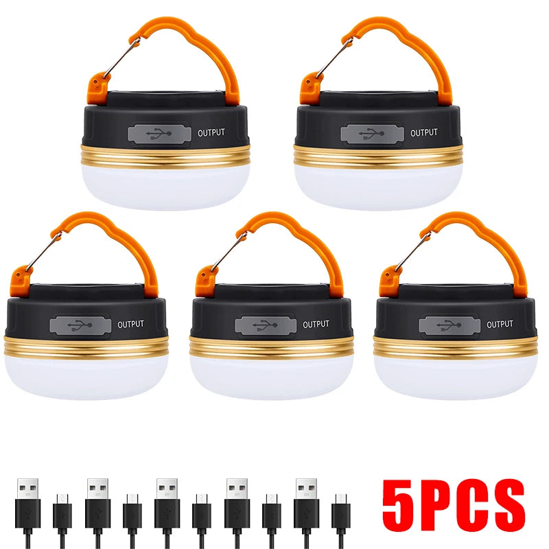 10W High Power Camping Lantern Tents Lamp 1200mah USB Rechargeable Portable Camping Lights Outdoor Hiking Night Hanging Lamp