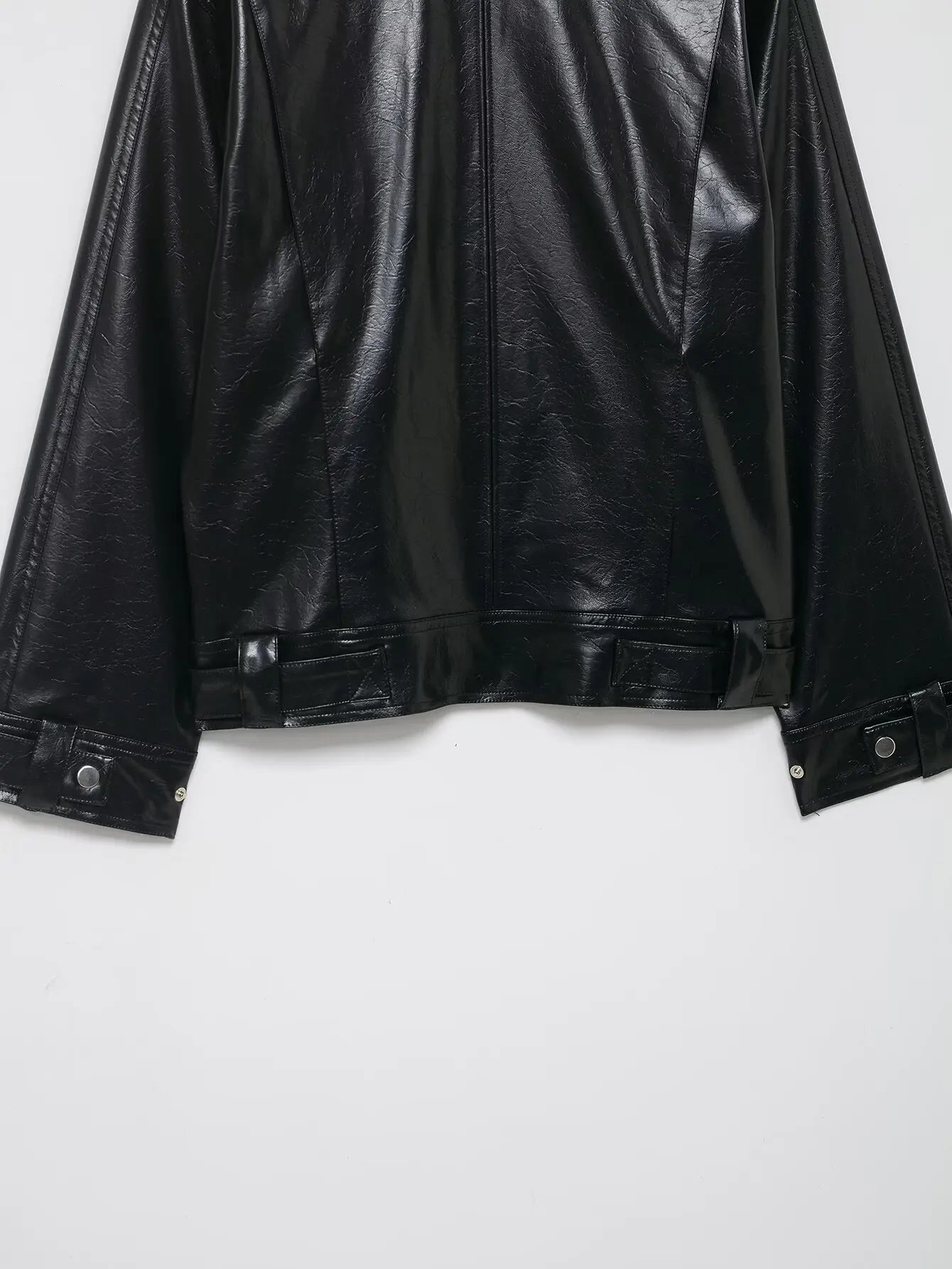 EDSA Women PU Leather Bomber Jacket Motorcycle Coat Black Spliced Zipper Fly Pu Leather Coat For Female New Street Style