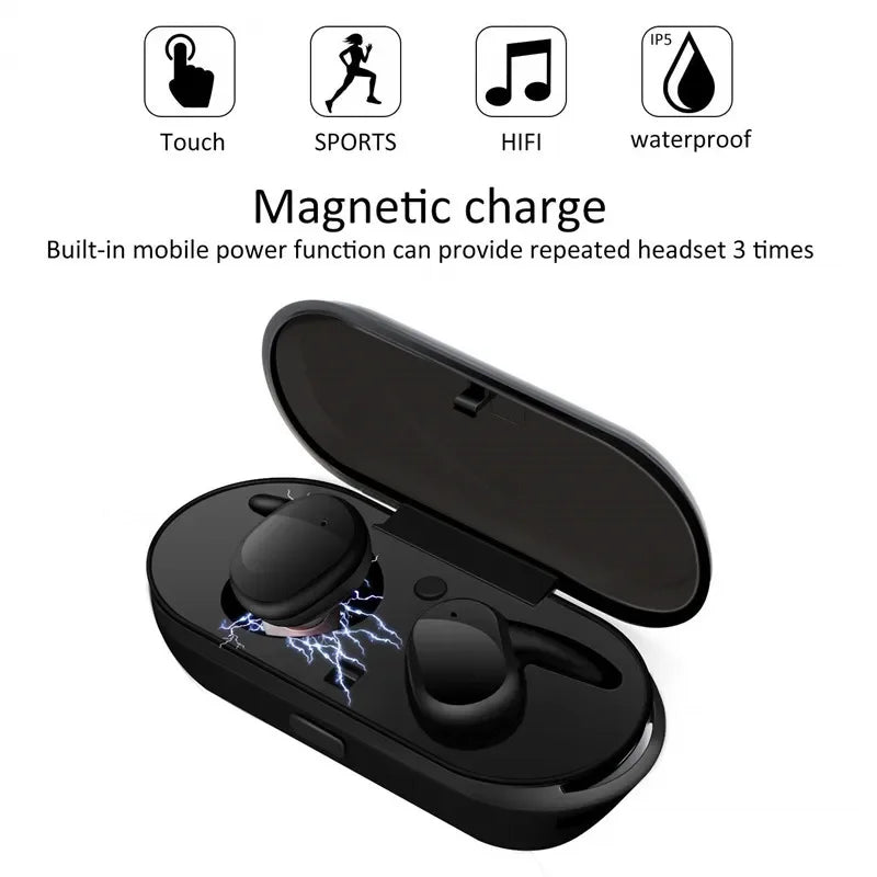 Y30 TWS Bluetooth 5.0 Wireless Stereo Earphones Earbuds In-ear Noise Reduction Waterproof Headphone For Smart Phone Android IOS