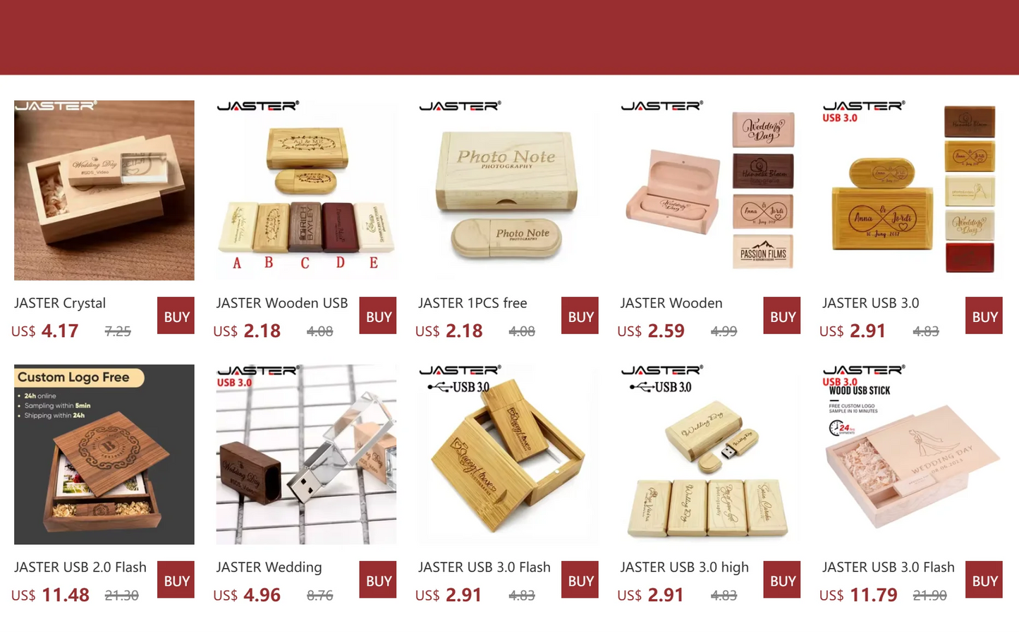 JASTER USB 3.0 Flash Drives Wooden Guitar 128GB Free Custom Logo Pen Drive 64GB with Box Memory Stick Music Business Gift U disk
