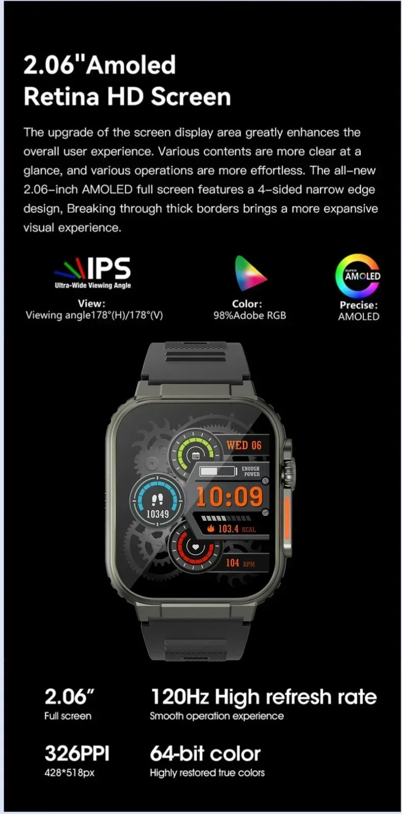 New Ultra Ai3 Smartwatch 4G Android Amoled HD Camera GPS WIFI Google Play Store App Download Game Bluetooth Smart Watch