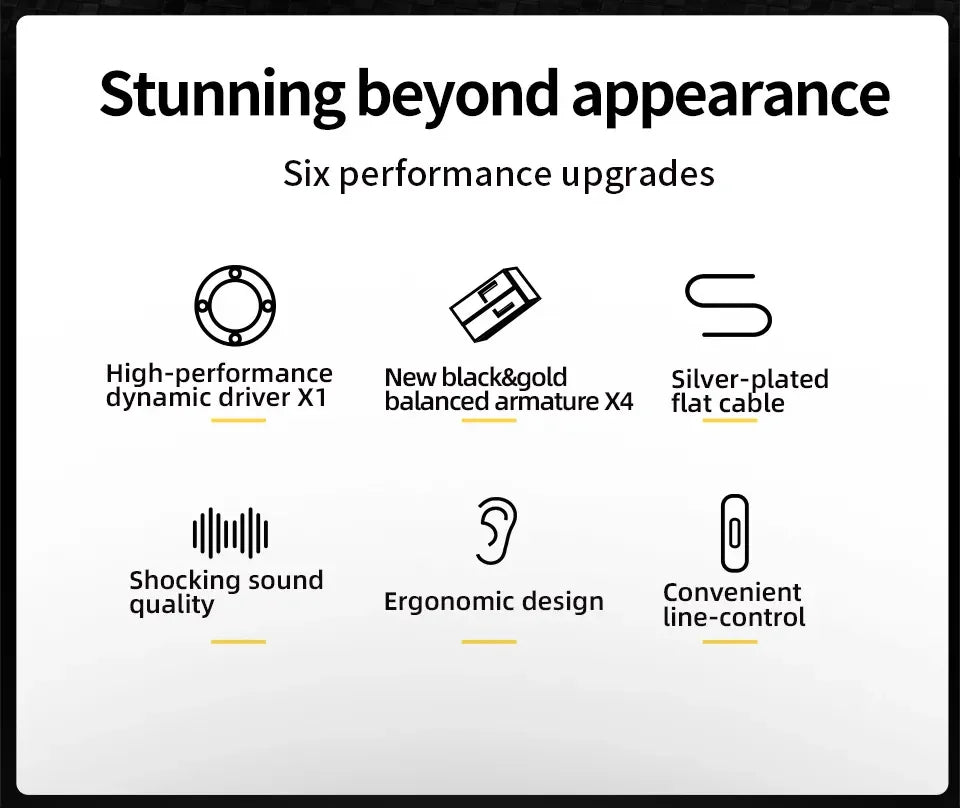 KZ ZS10 PRO X 1DD+4BA Metal Headset Hybrid drivers HIFI Bass Earbuds In-Ear Monitor Noise Cancelling Earphones ZS10PROX