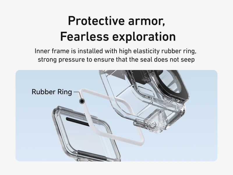 TELESIN Waterproof Case For DJI OSMO Action 6 Underwater 60M Diving Housing Cover With Dive Filter For DJI Action 6