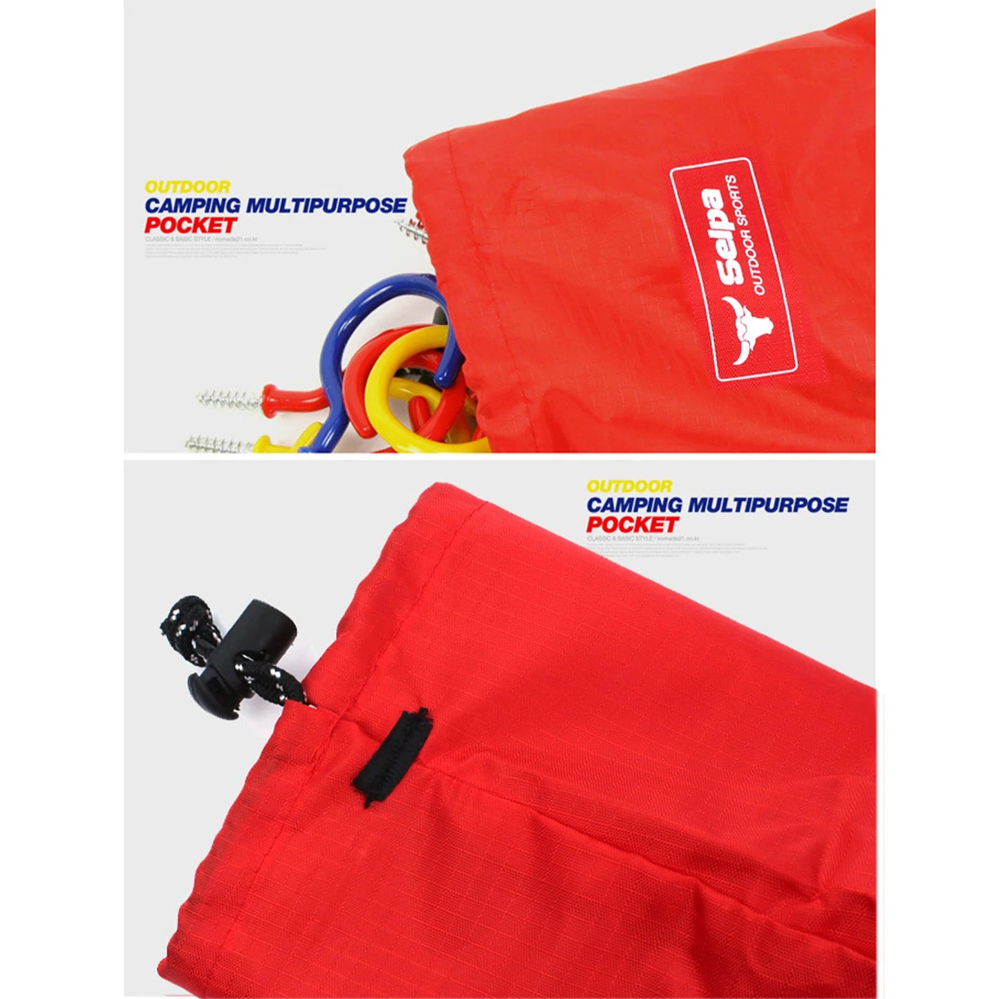 Home Portable Small Storage Bag Versatile Lightweight Camping Pouch Waterproof Nylon For Climbing Hiking Tool Storage Supplies