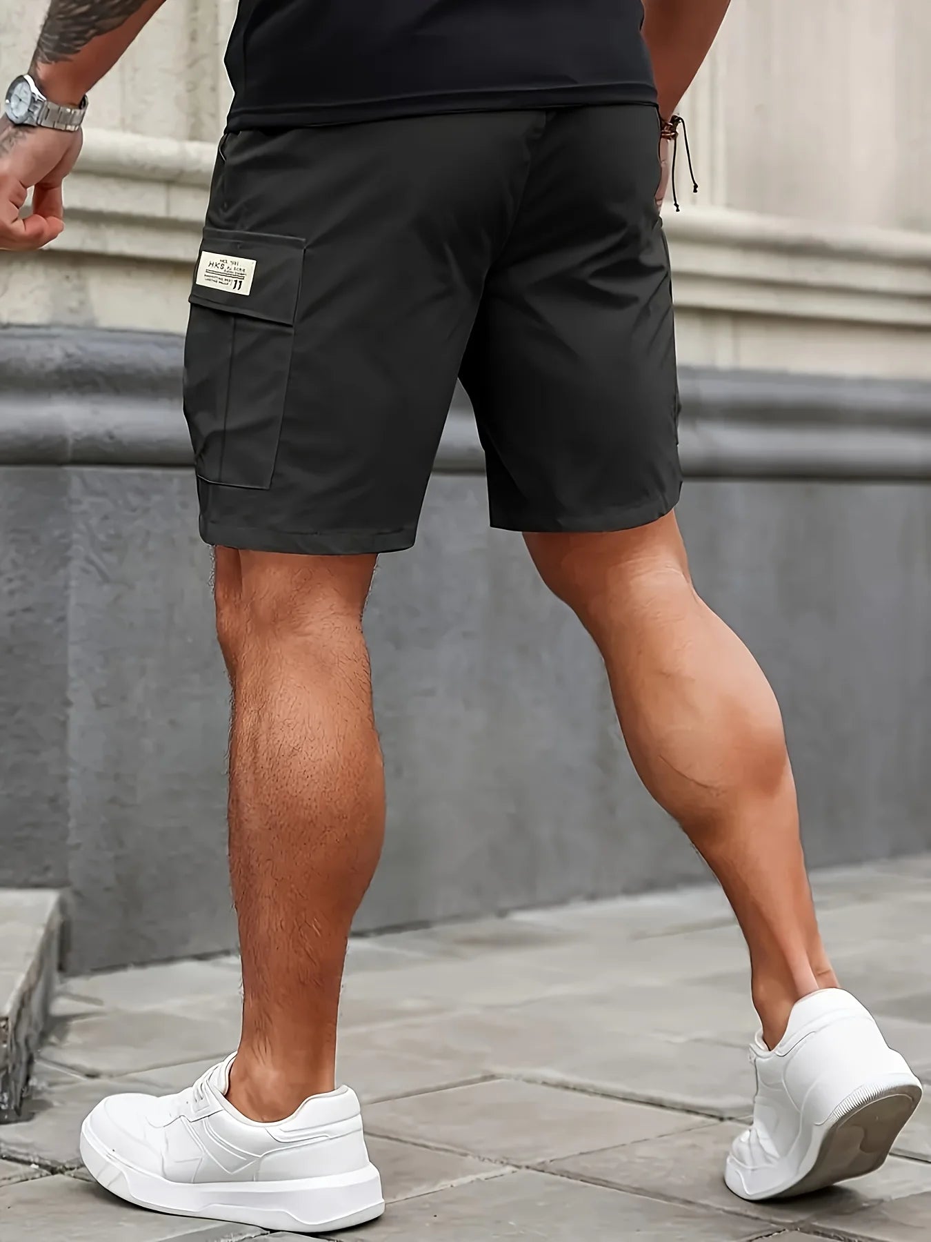 Man Cargo Shorts Casual Shorts for Outdoor Work Hiking Travel Durable Comfortable Multi Pocket Lightweight Fit