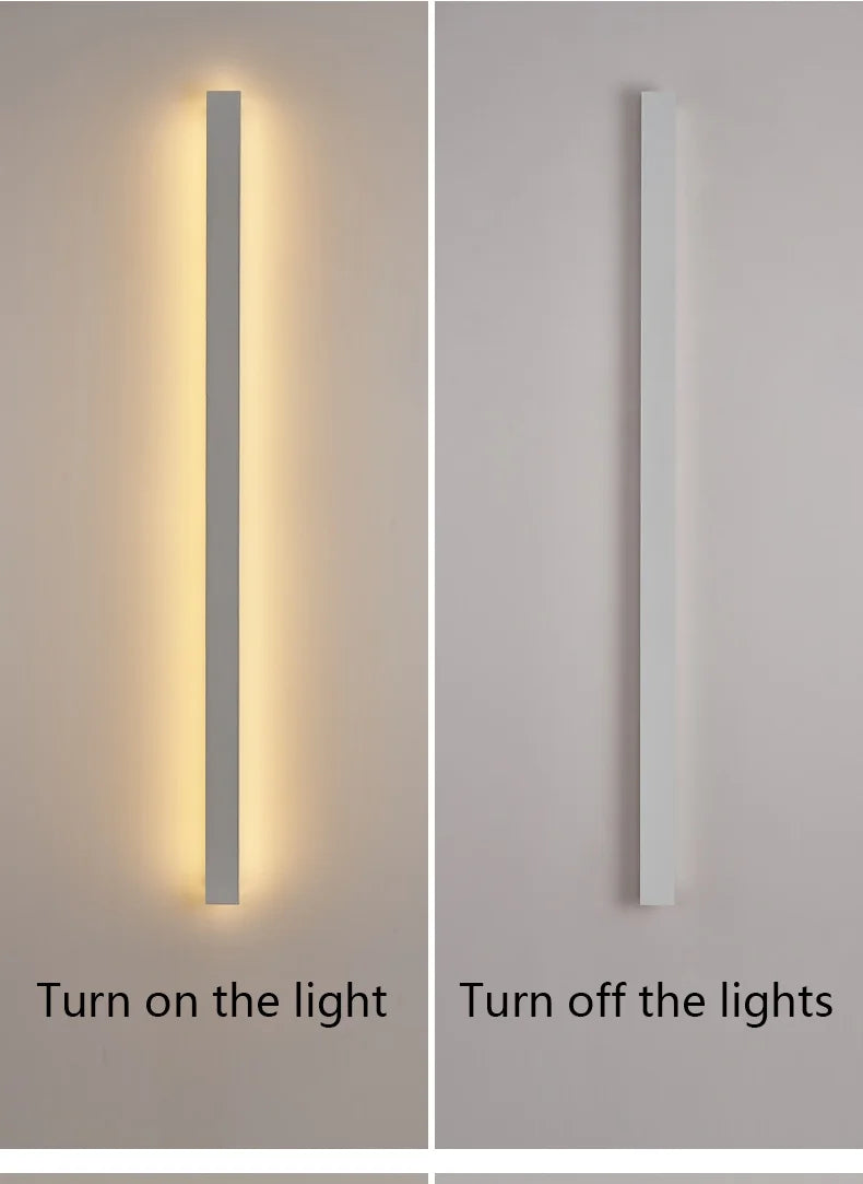Wall Lamps Line Minimalist  Light Long Strip  Outdoor Waterproof Garden Decoration Villa Background Wall Garden Lights