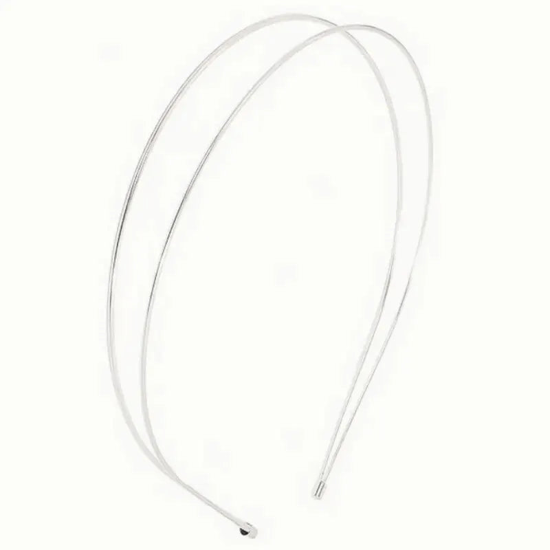 Double Metal Smooth Four Seasons Thin Strip Overlay Minimalist Female Headband