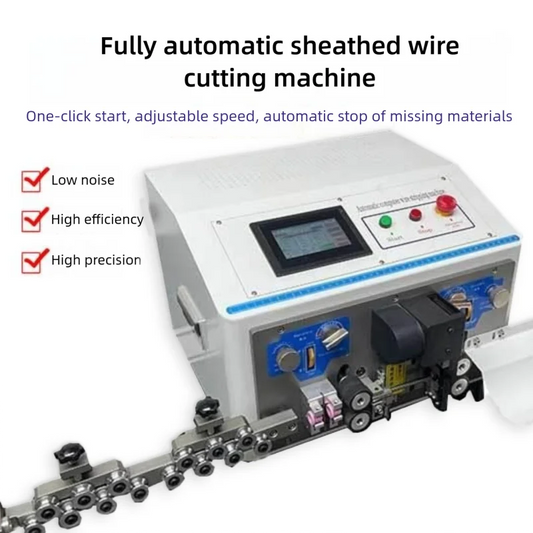 Computer Sheath Wire Cutting Stripping Peeling Machine AWG 0.1-7mm2 Automatic Wire Cutter Stripper 1-9999 mm Cutting Length